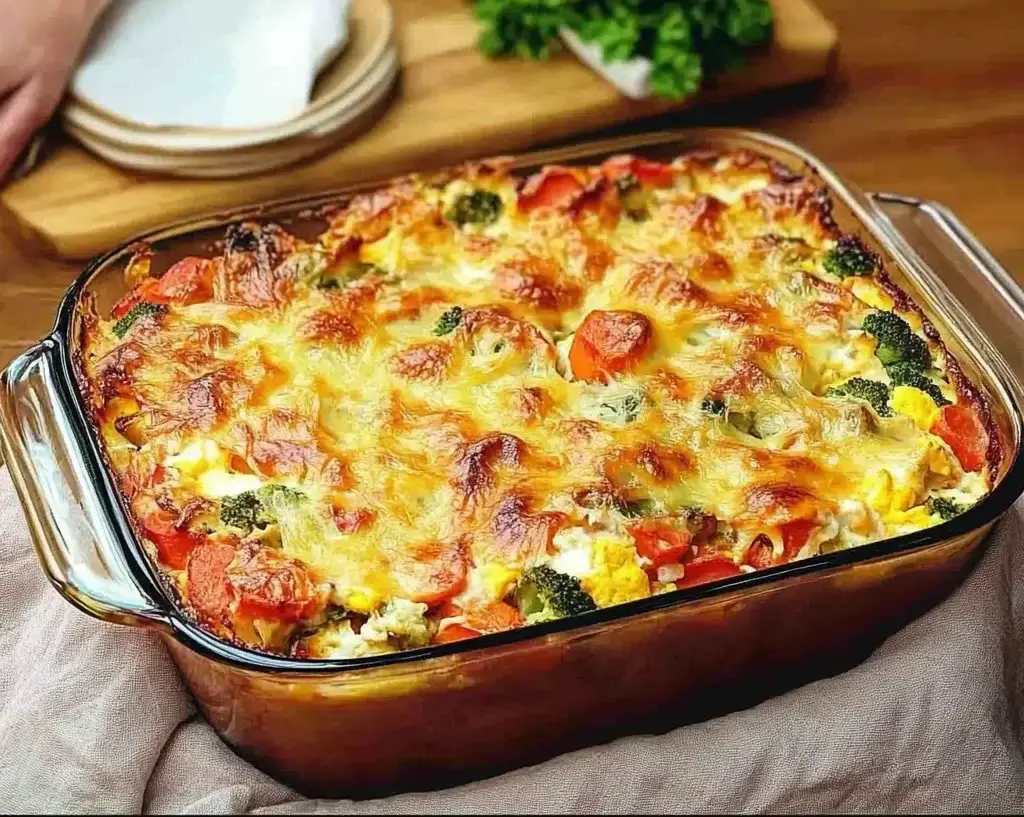 Baked Vegetable and Egg Casserole: A Tasty Delight