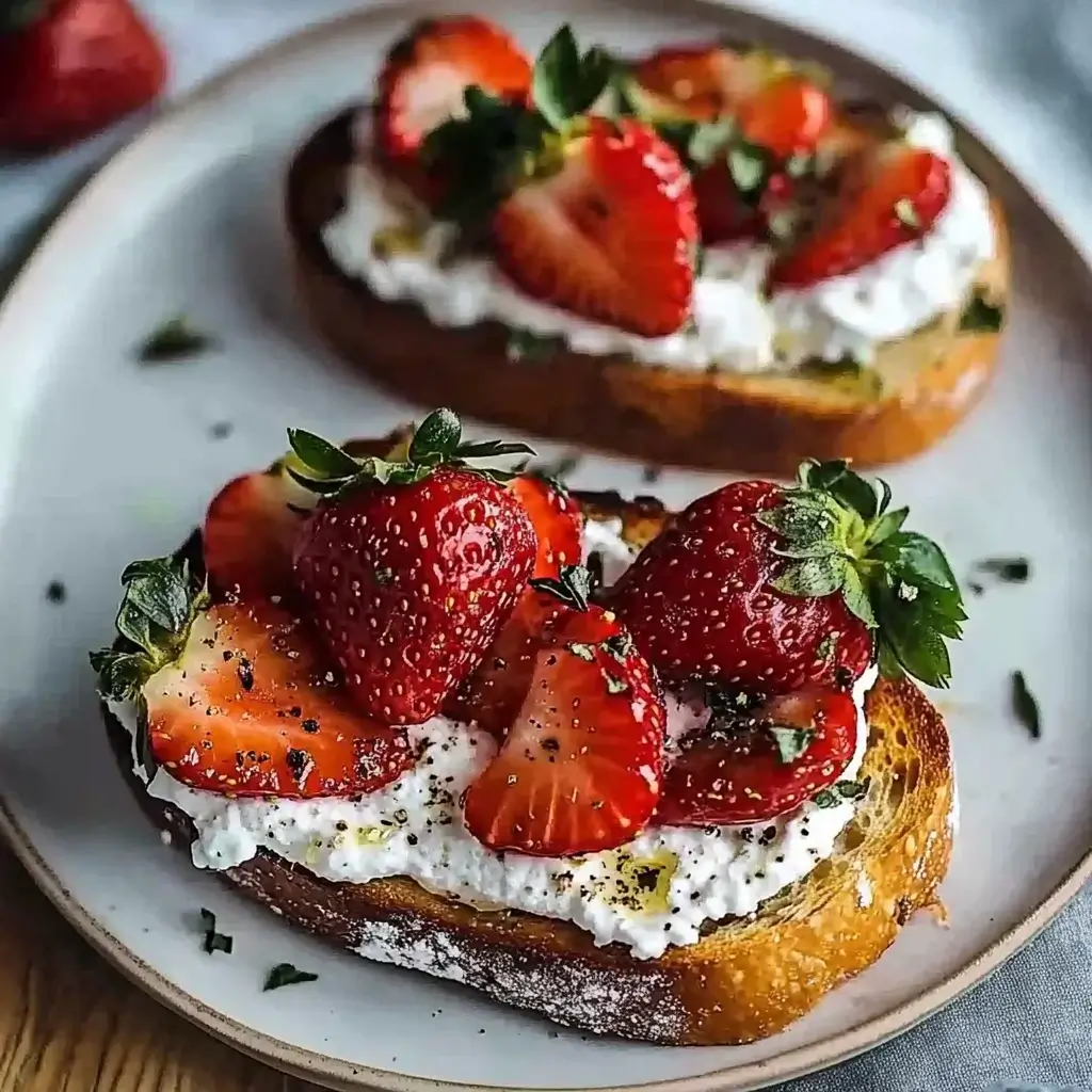 Roasted Strawberry Whipped Ricotta Toast: A Delightful Treat