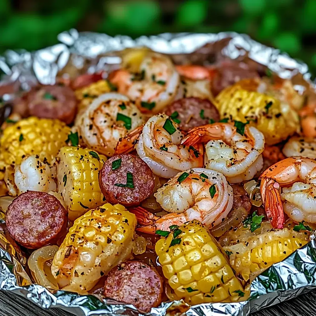 Shrimp and Sausage Foil Packets: Easy Dinner Delight!