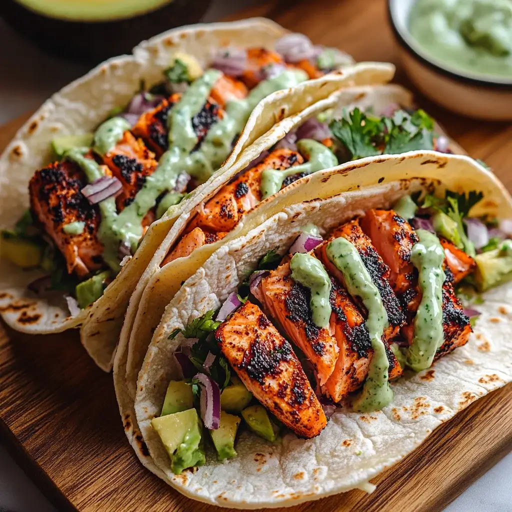 Blackened Salmon Tacos with Avocado Crema: A Delightful Recipe!