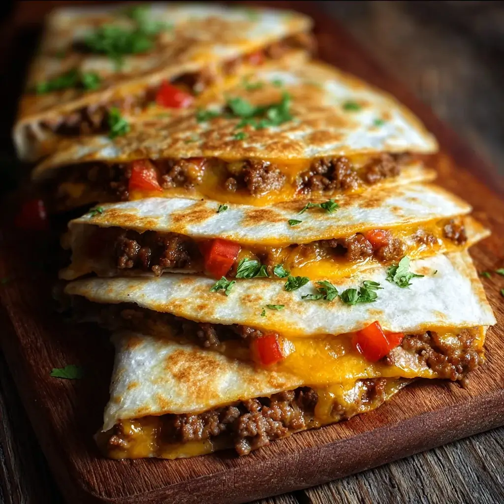 Cheesy Ground Beef Quesadillas: A Flavorful Delight!