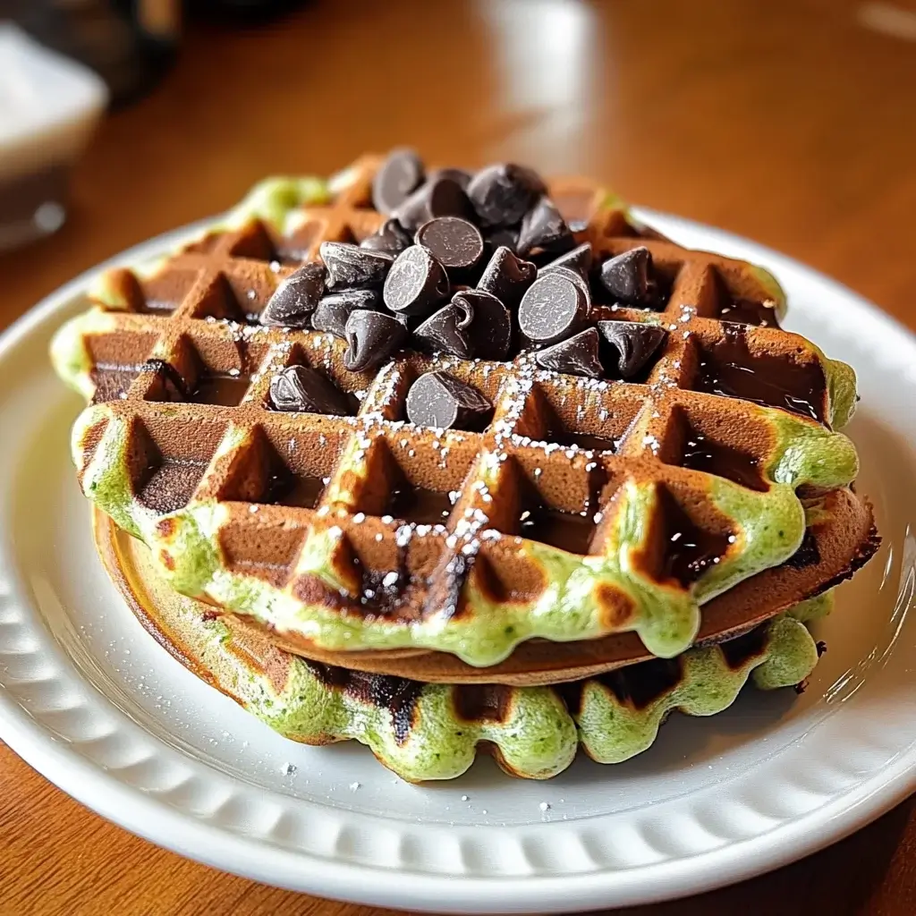 Chocolate Chip Zucchini Waffles are deliciously nutritious!