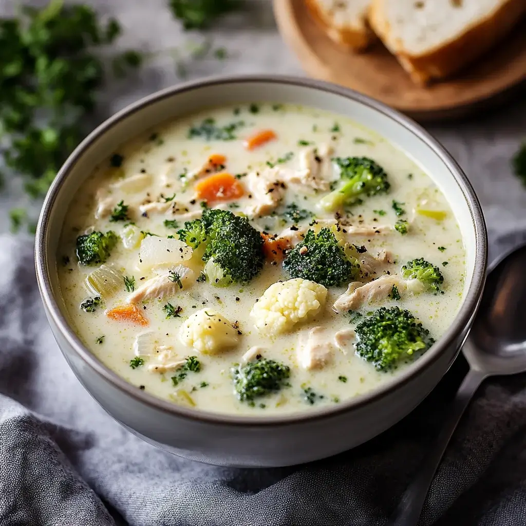 Creamy Broccoli Cauliflower Chicken Soup: A Delightful Recipe!