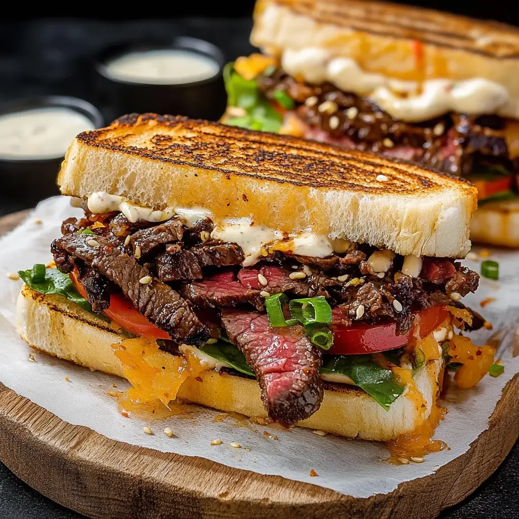 Korean Steak Sandwich with Garlic Mayo: A Must-Try Recipe!