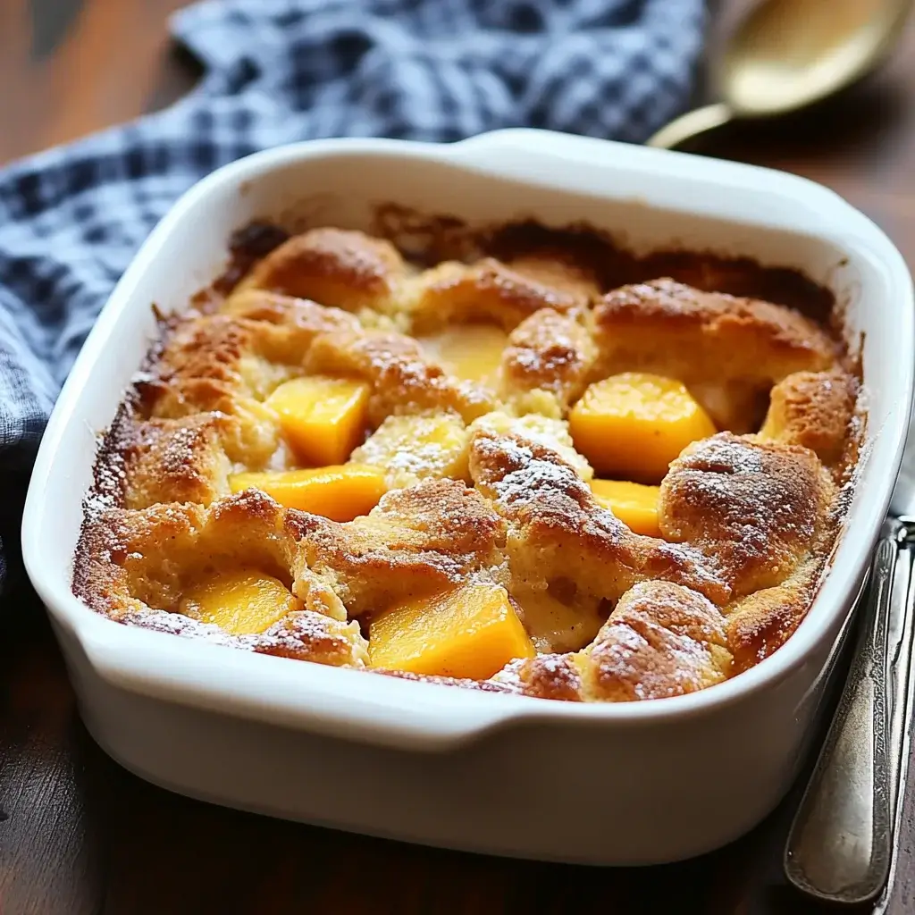 Peach Cobbler Bread Pudding: A Delightful Twist to Try!