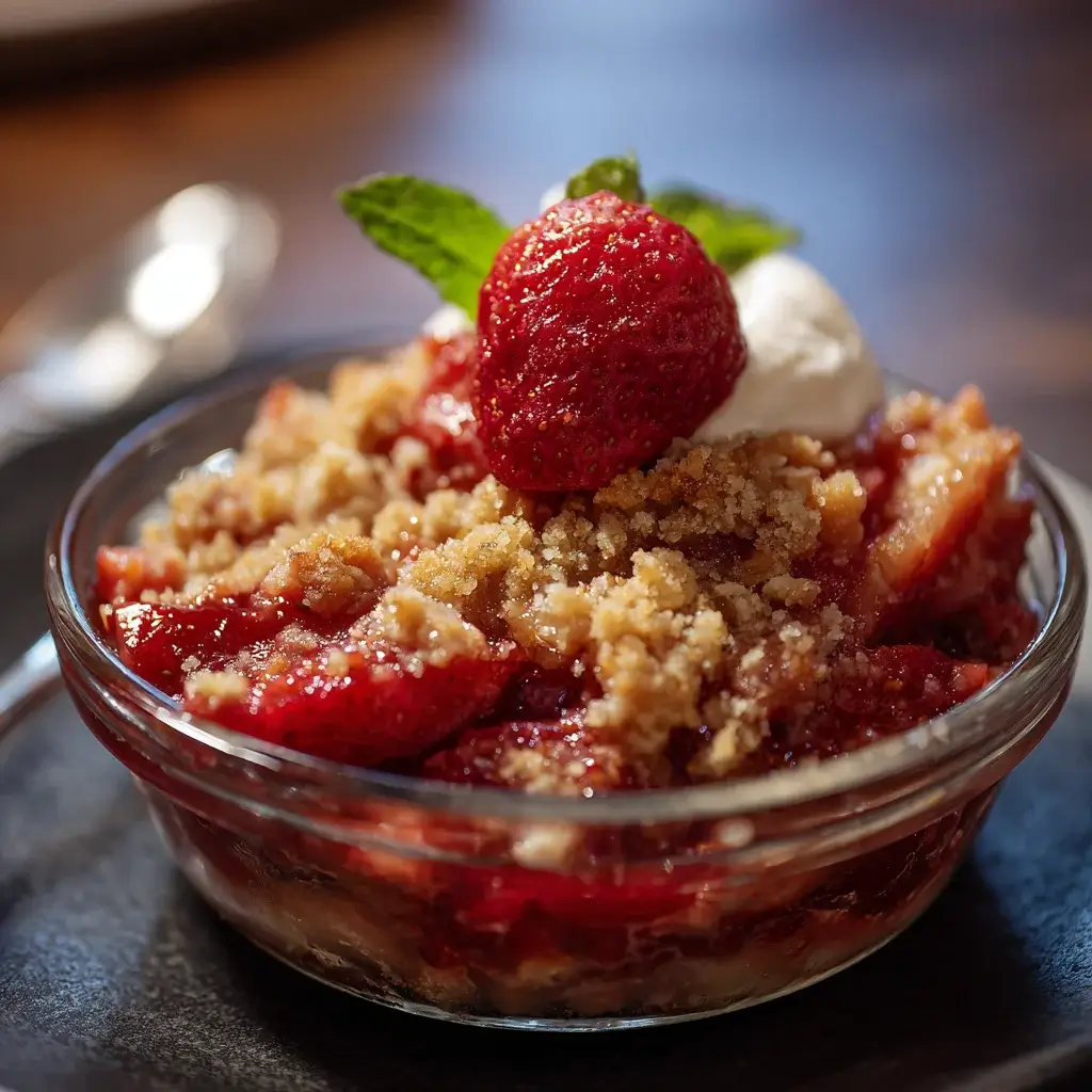 Strawberry Rhubarb Crockpot Crumble: Simple & Delicious!