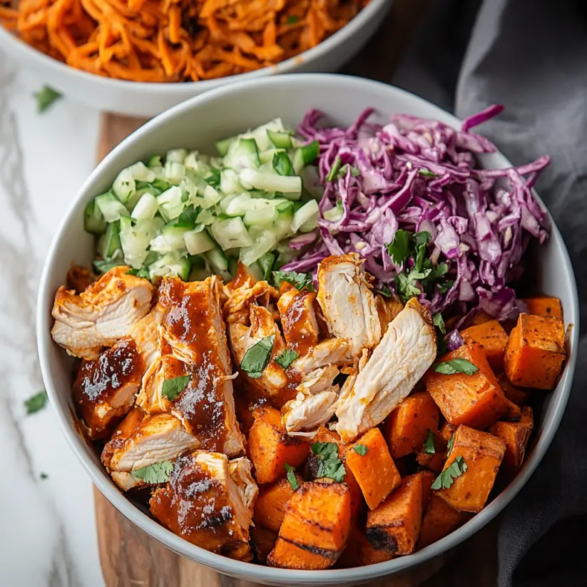BBQ Chicken Bowls with Sweet Potatoes and Slaw: Try This Recipe!