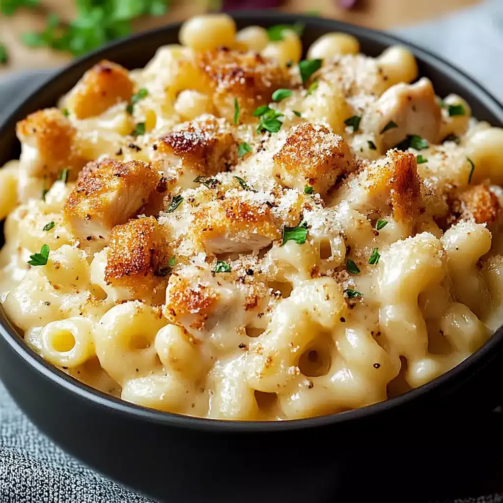 Creamy Honey Pepper Chicken Mac and Cheese Delight Awaits!