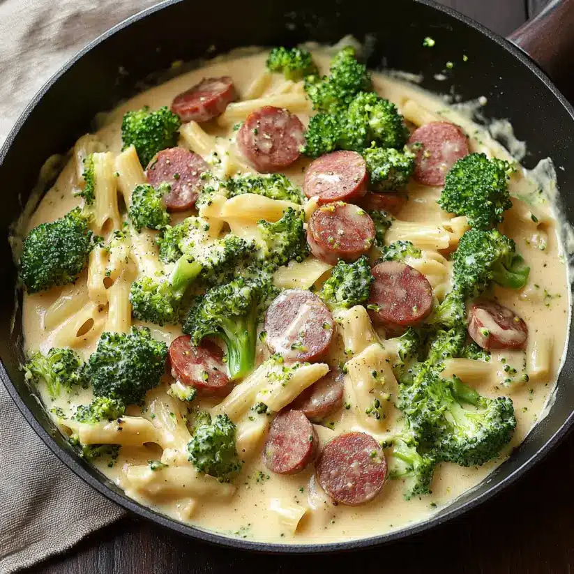 Creamy Kielbasa and Broccoli Skillet: Quick, Tasty Delight!
