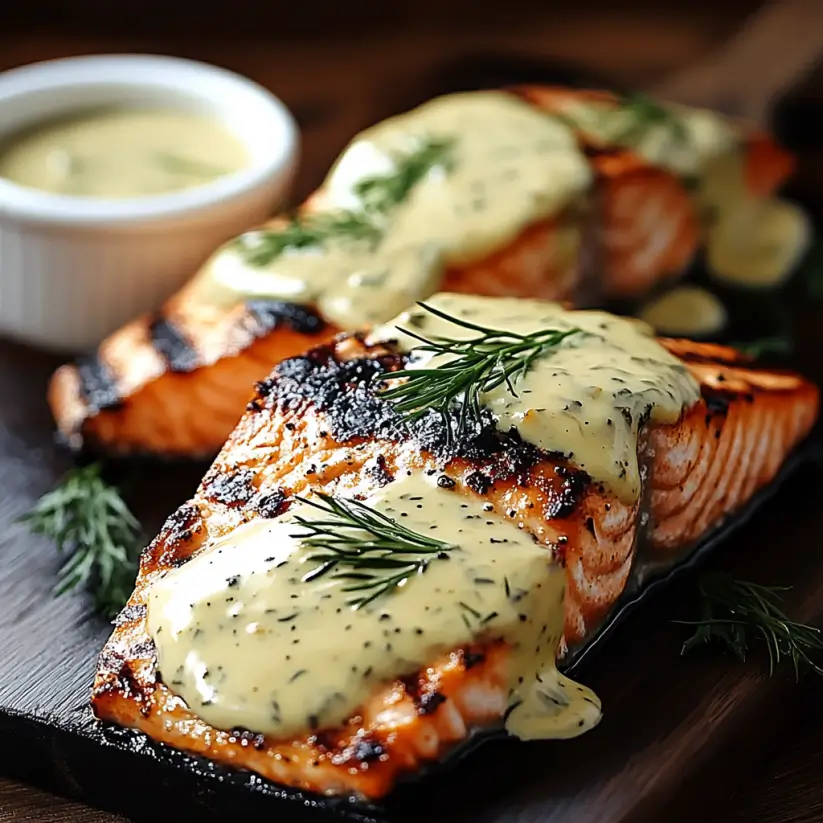 Grilled Salmon with Dijon Mustard Sauce for a Tasty Meal