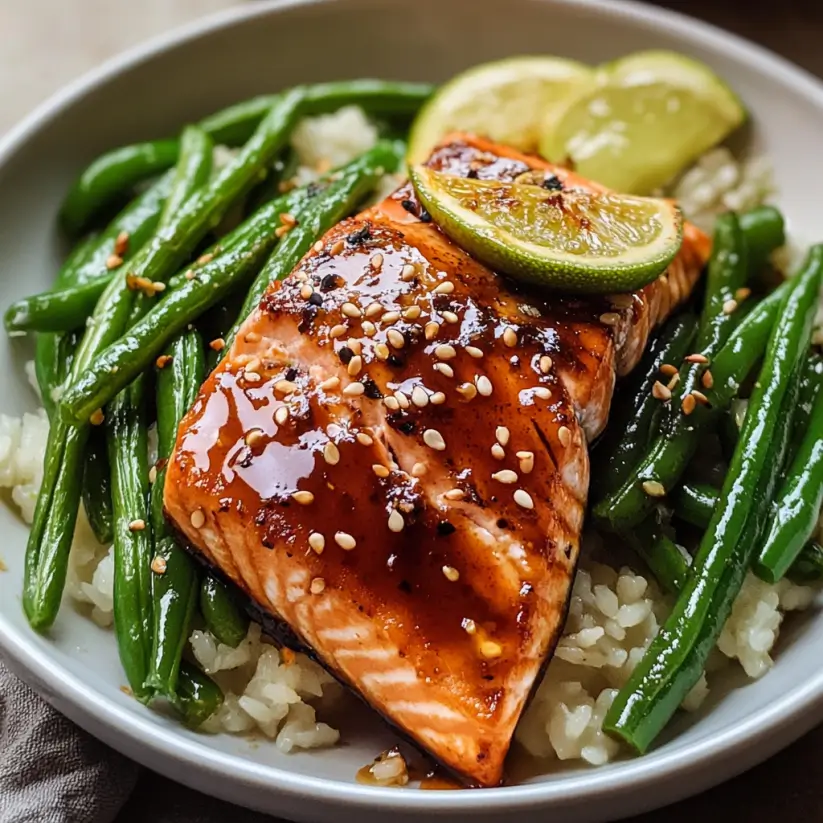 Miso Glazed Salmon with Garlic Green Beans Recipe Delights!