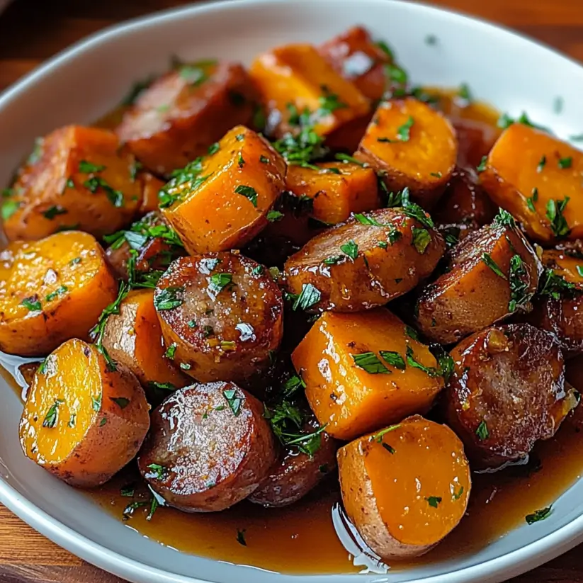 Sausage and Sweet Potatoes with Honey Garlic Sauce: Discover a Delicious Recipe!