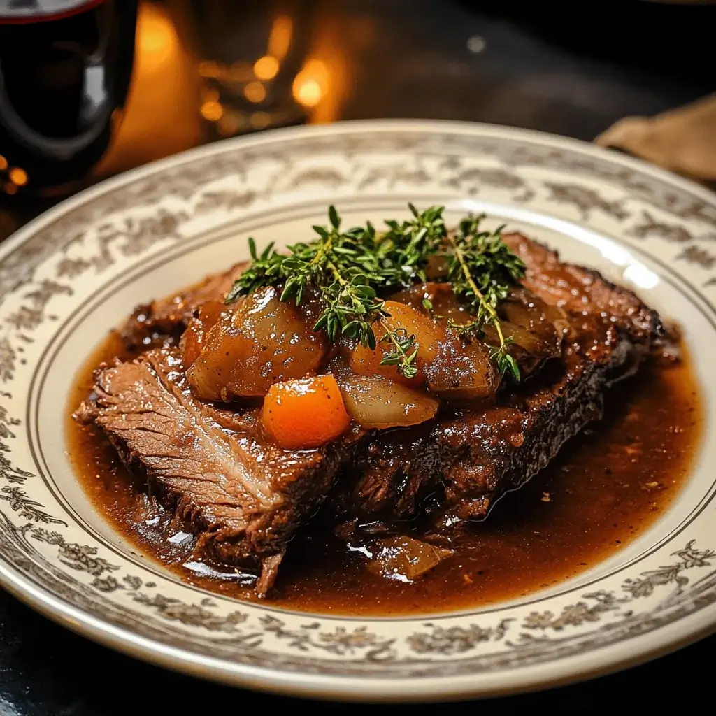 Savory Red Wine Braised Beef Brisket Recipe Delight!