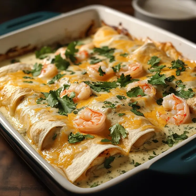 Shrimp Enchiladas with Cream Sauce: A Flavorful Delight