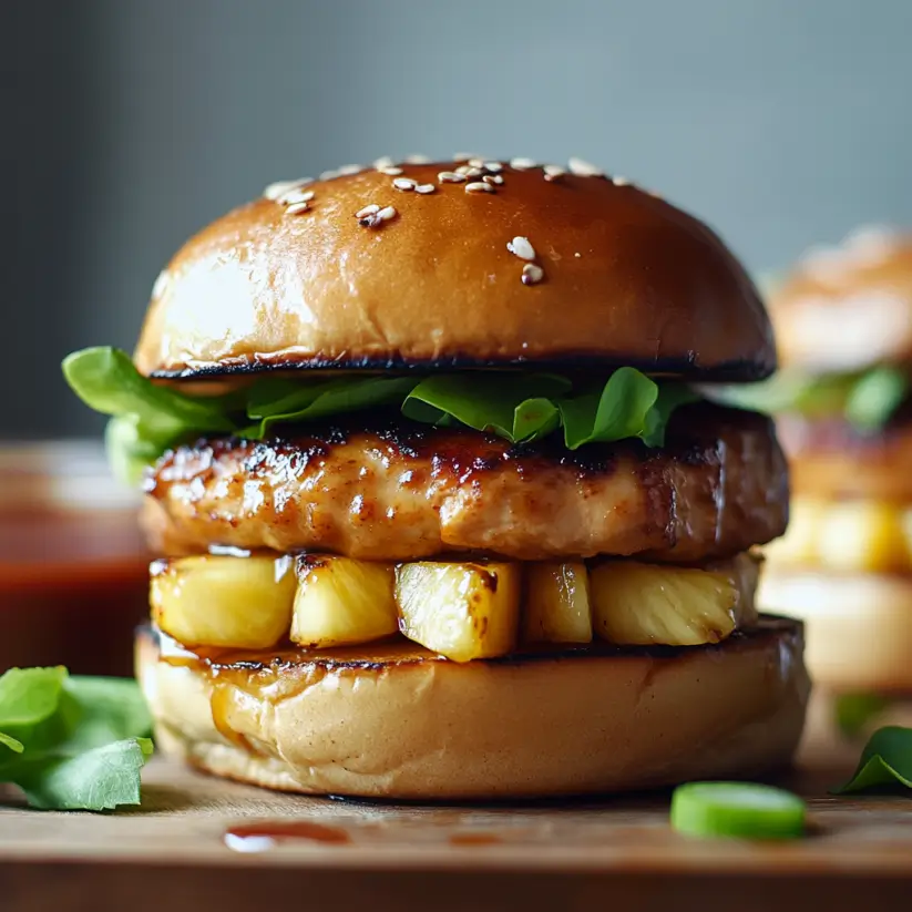 Teriyaki Pineapple Chicken Burgers for a Flavorful Meal
