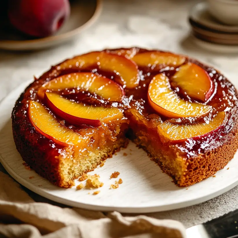 Bourbon Peach Upside-Down Cake: A Delightful Recipe!