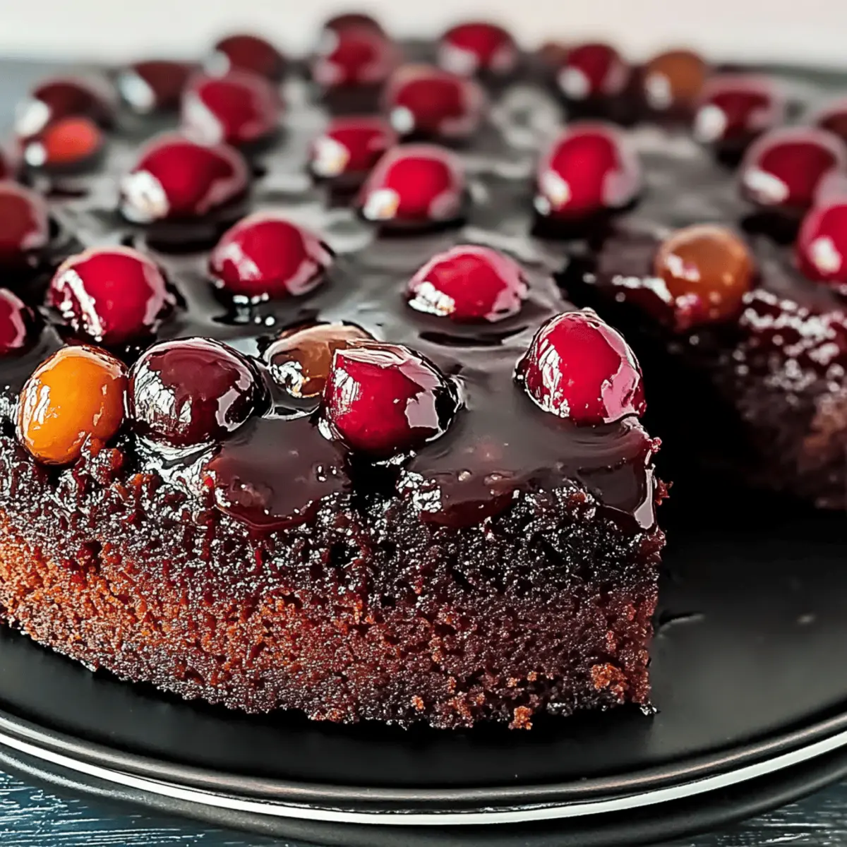 Chocolate Cherry Upside Down Cake