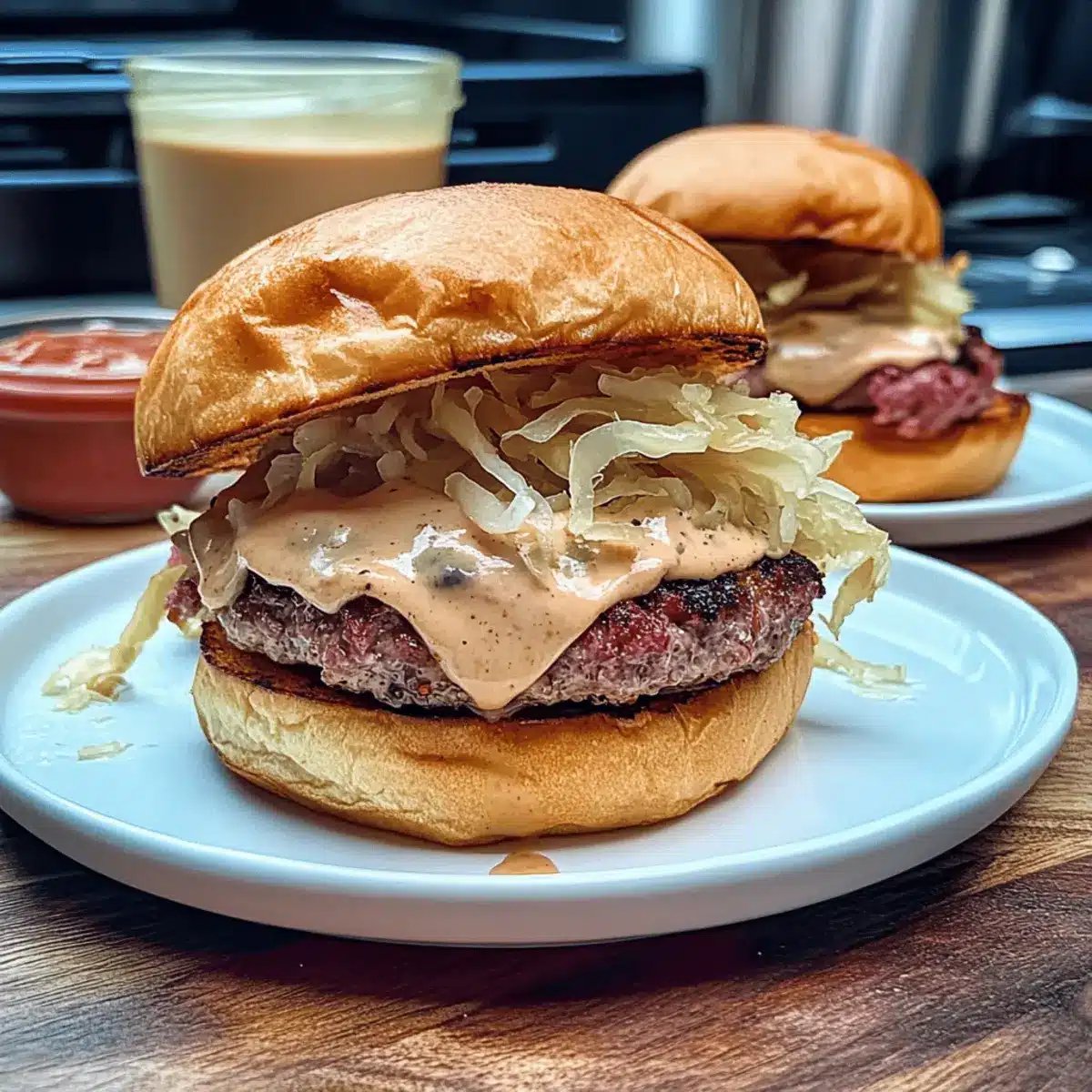 Healthy Reuben-Style Cheeseburgers for Guilt-Free Indulgence