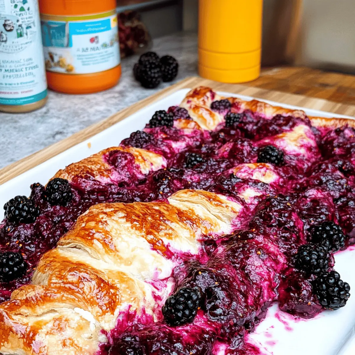 Irresistible Blackberry Goat Cheese Puff for Elegant Snacking