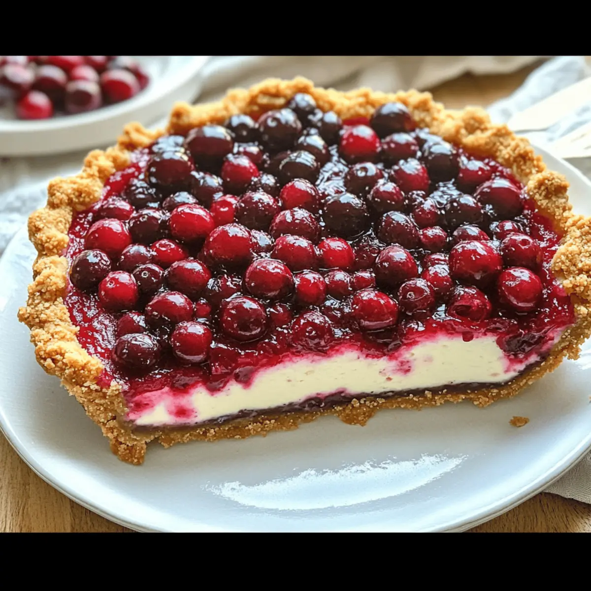 Cranberry Cheesecake Pie: A Festive Slice of Joy