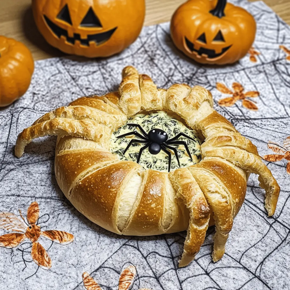 Delicious Halloween Spider Bread That Dips Delightfully