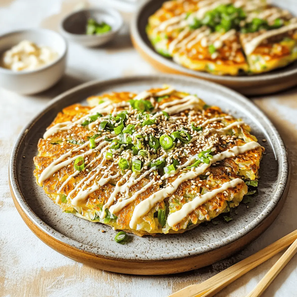 Savory Japanese Cabbage Pancake: Quick, Healthy Delight