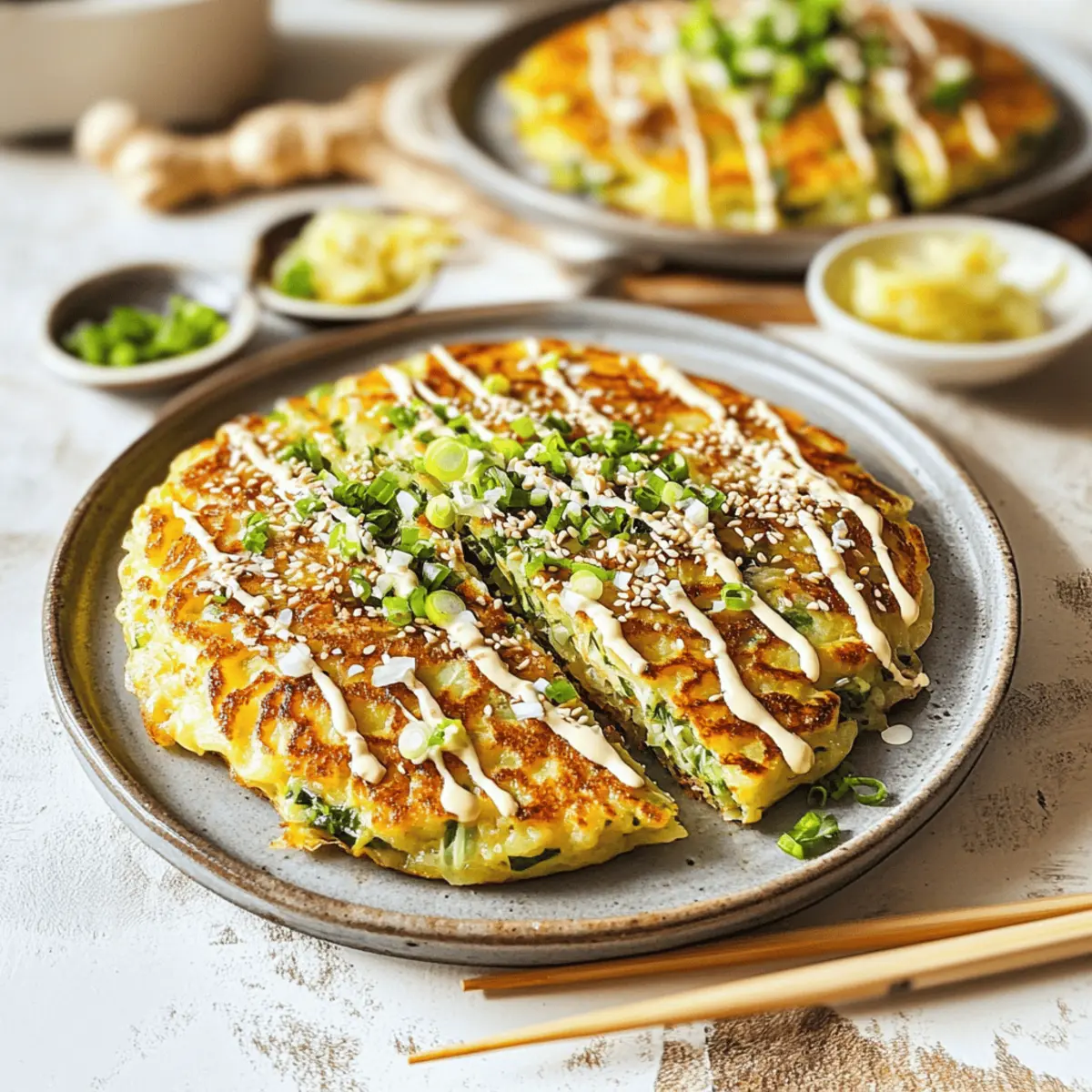 Savory Japanese Cabbage Pancake for a Quick, Healthy Meal