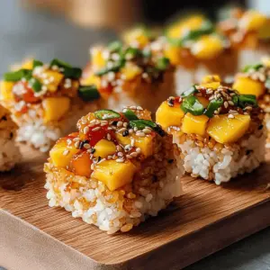 Swicy Mango Crispy Rice Sushi