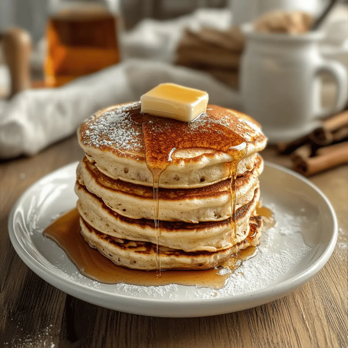 VANILLA CINNAMON BUTTERMILK PANCAKES