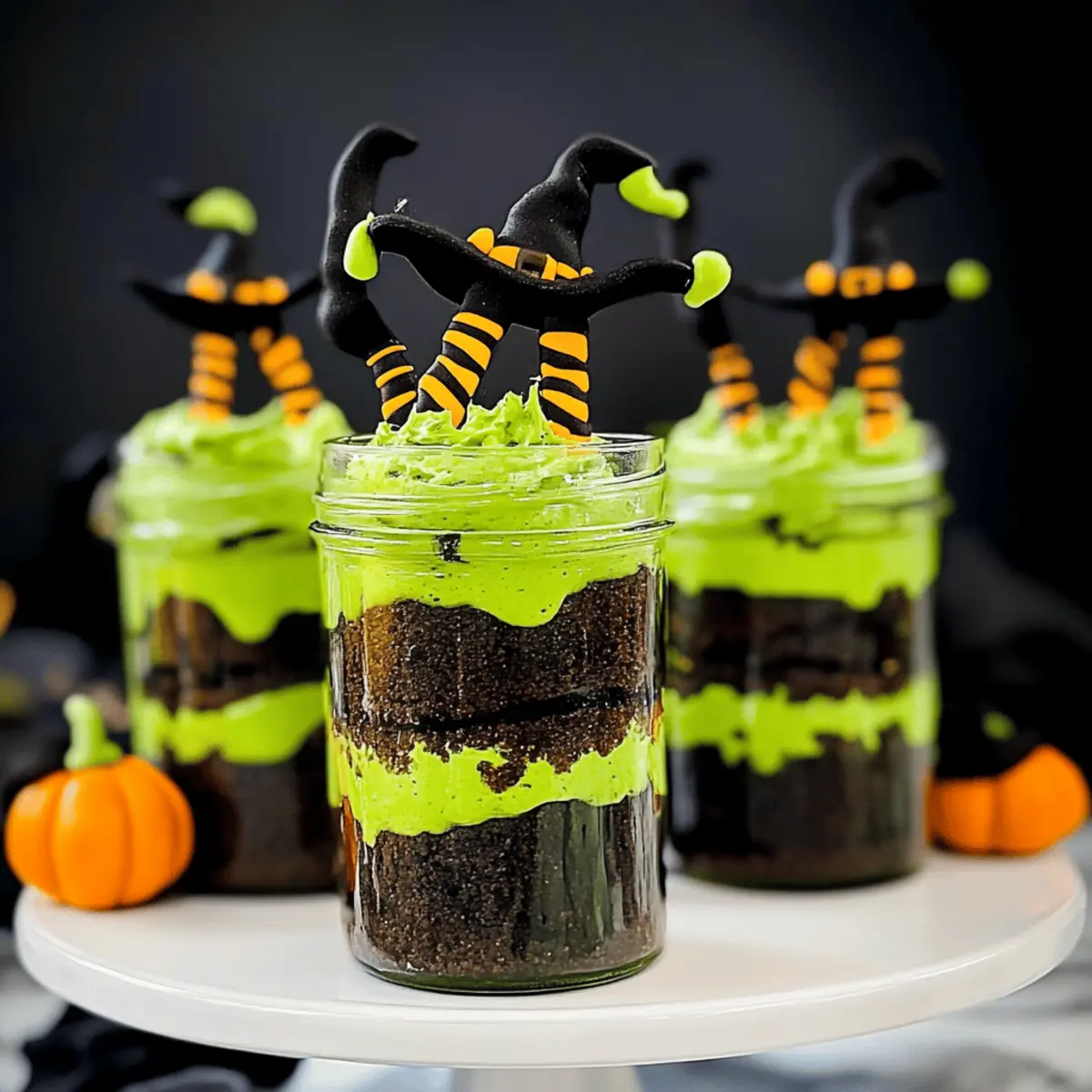 Witches' Brew Halloween Cake Jars: A Spooktacular Treat!