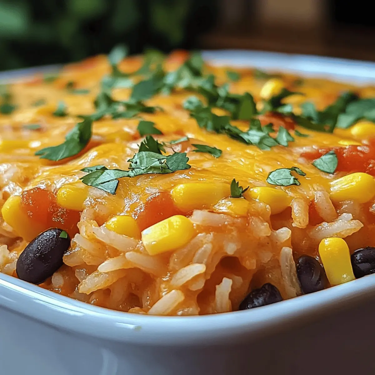 Cheesy Salsa Chicken and Rice Bake