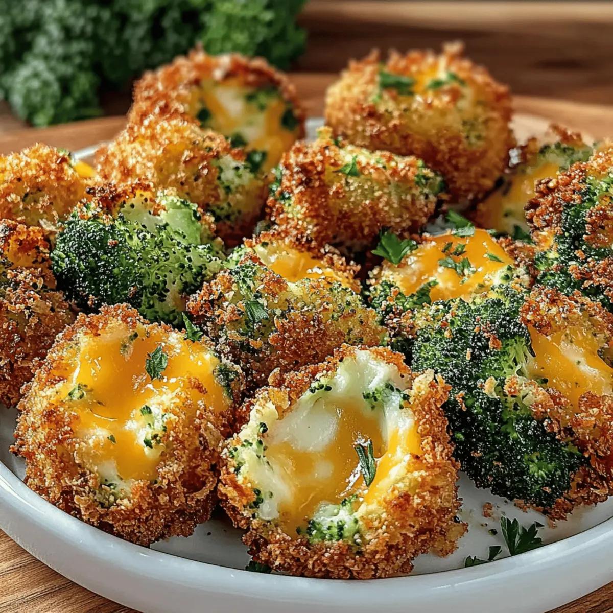 Crispy Air Fryer Broccoli Cheddar Poppers