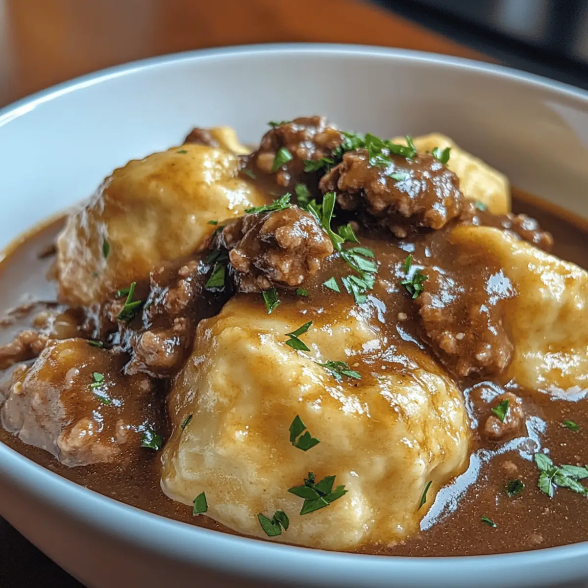 Ground Beef and Dumplings for the Coziest Family Dinner