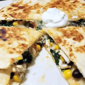 Spinach and Chicken Quesadilla