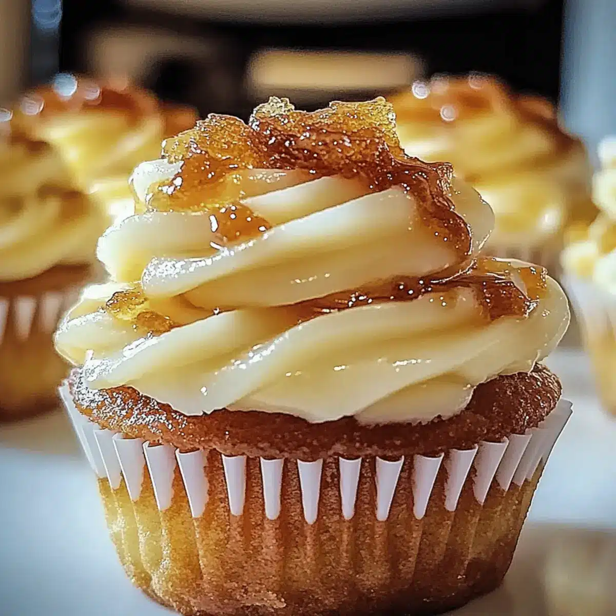 Vanilla Bean Crème Brûlée Cheesecake Cupcakes to Swoon Over