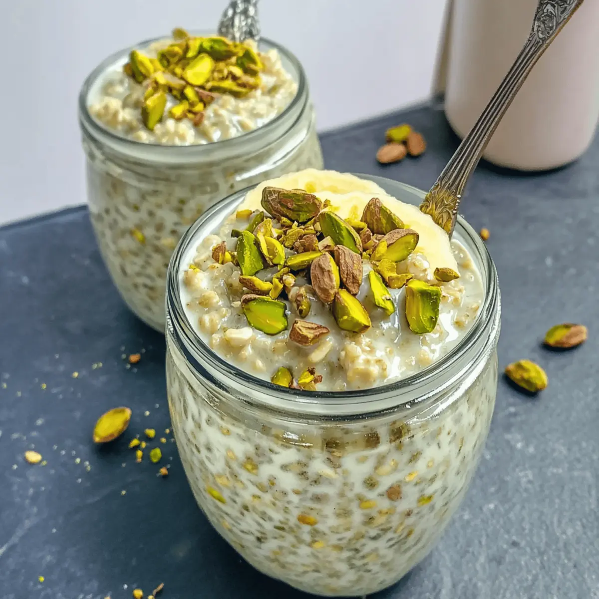 Creamy Pistachio Pudding Overnight Oats