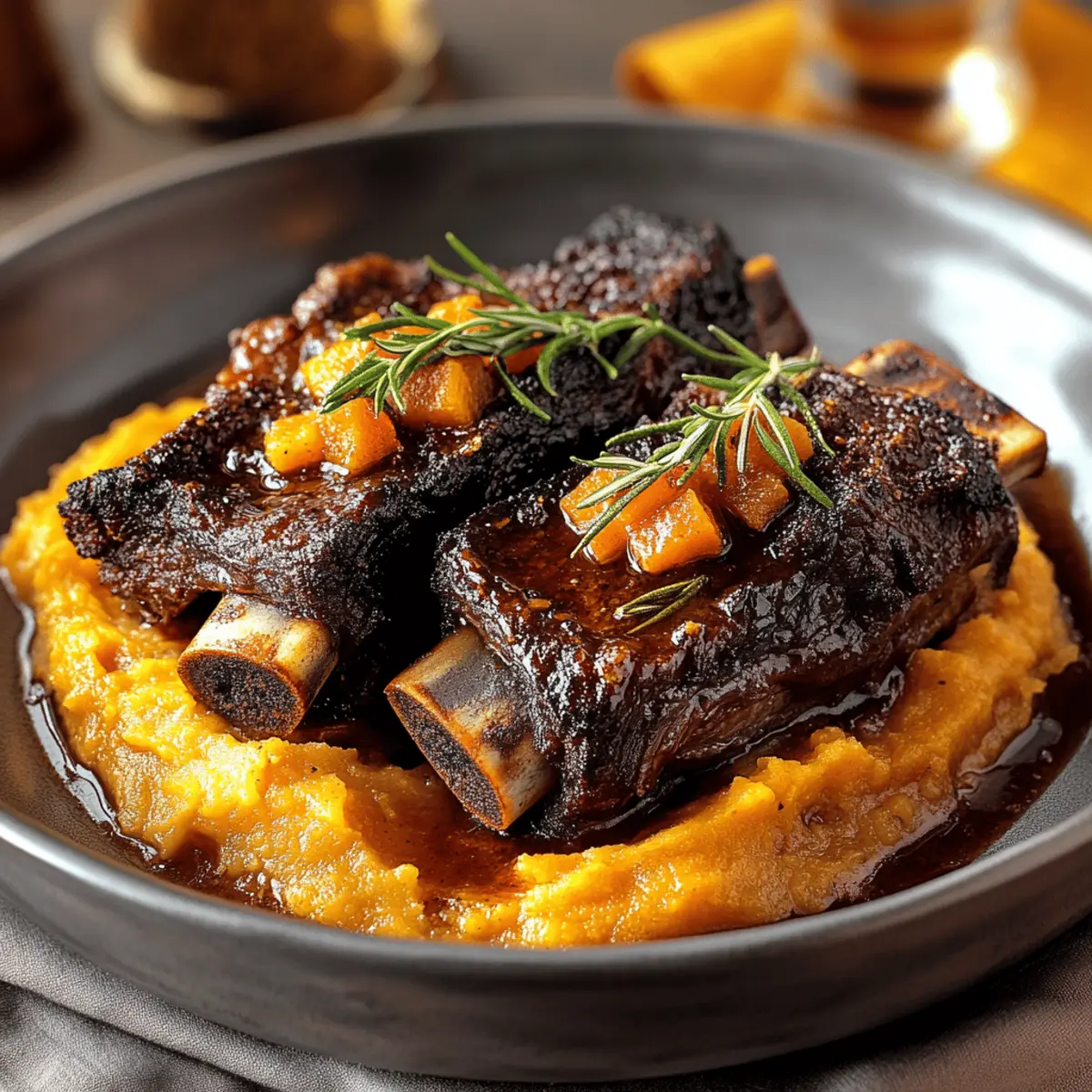 Cozy Apple Cider Braised Short Ribs with Rosemary Sweet Potatoes