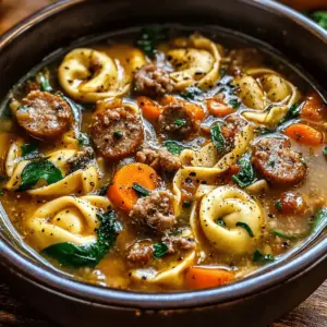 Autumn Tortellini Soup with Sausage