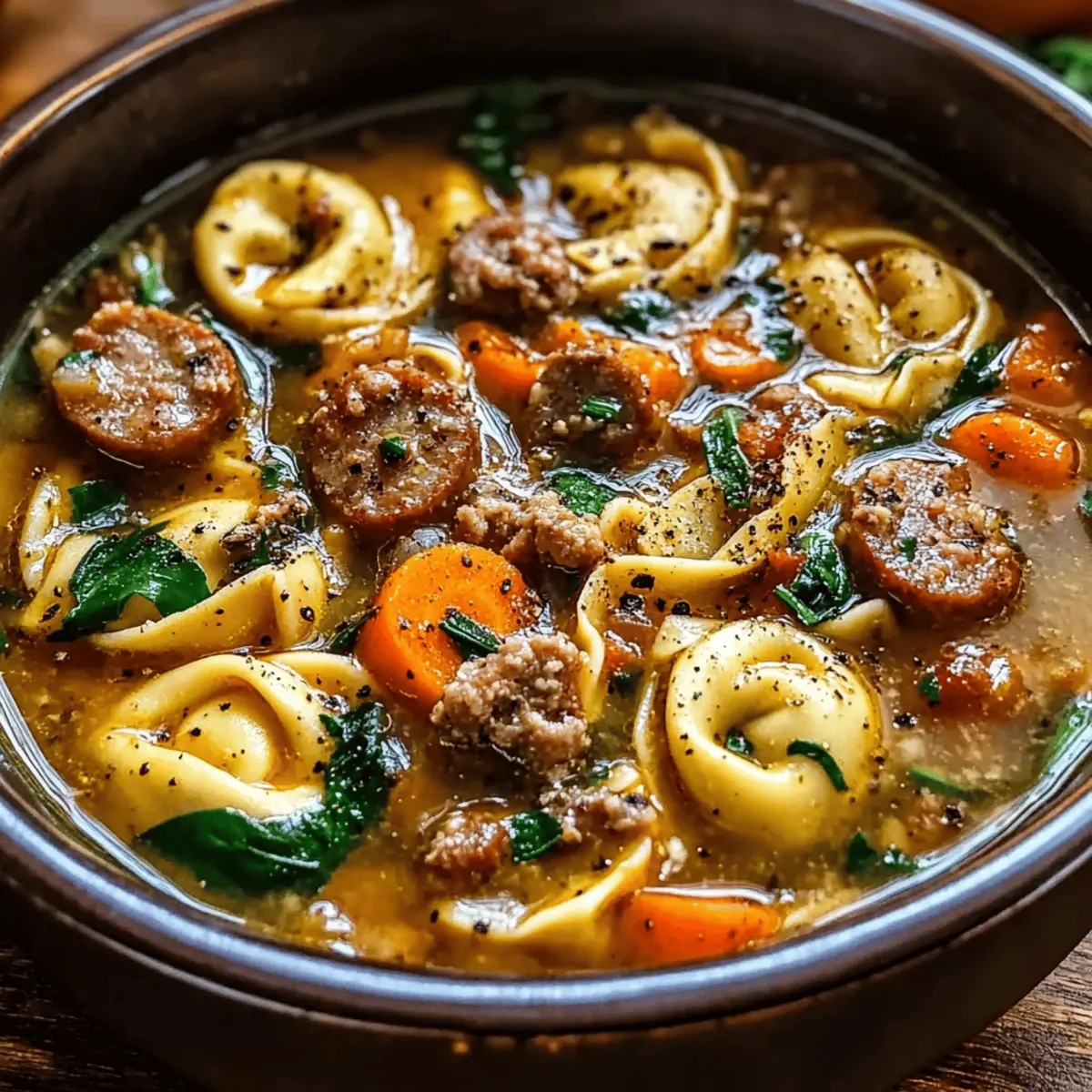 Warm Up with Autumn Tortellini Soup and Savory Sausage
