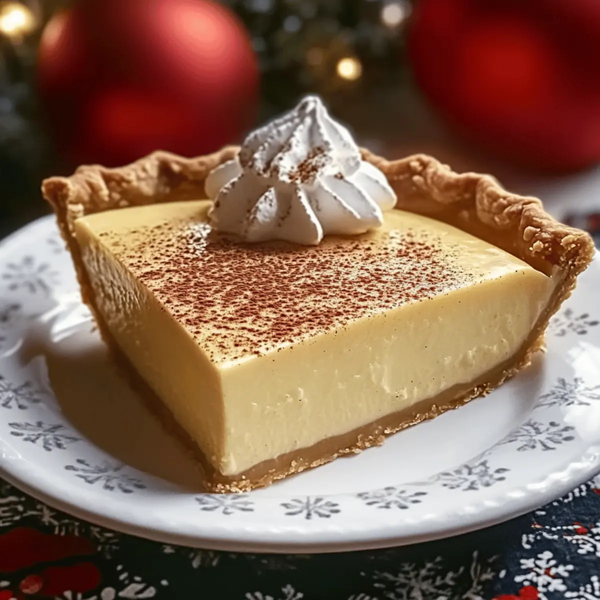 Indulge in Creamy Cinnamon-Vanilla Custard Pie Bliss