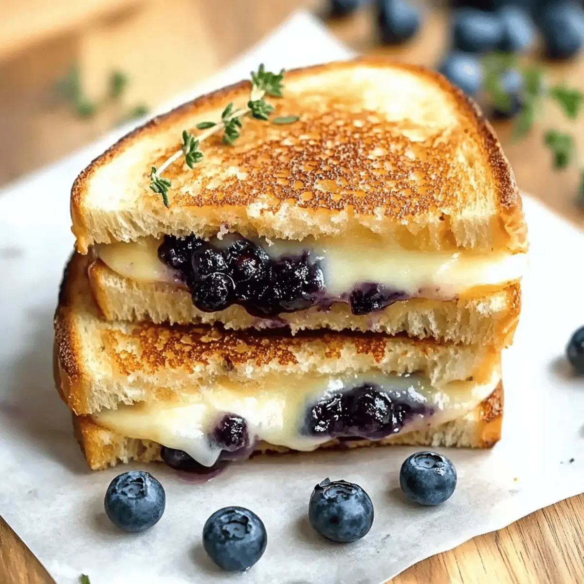 Crispy Blueberry Grilled Cheese