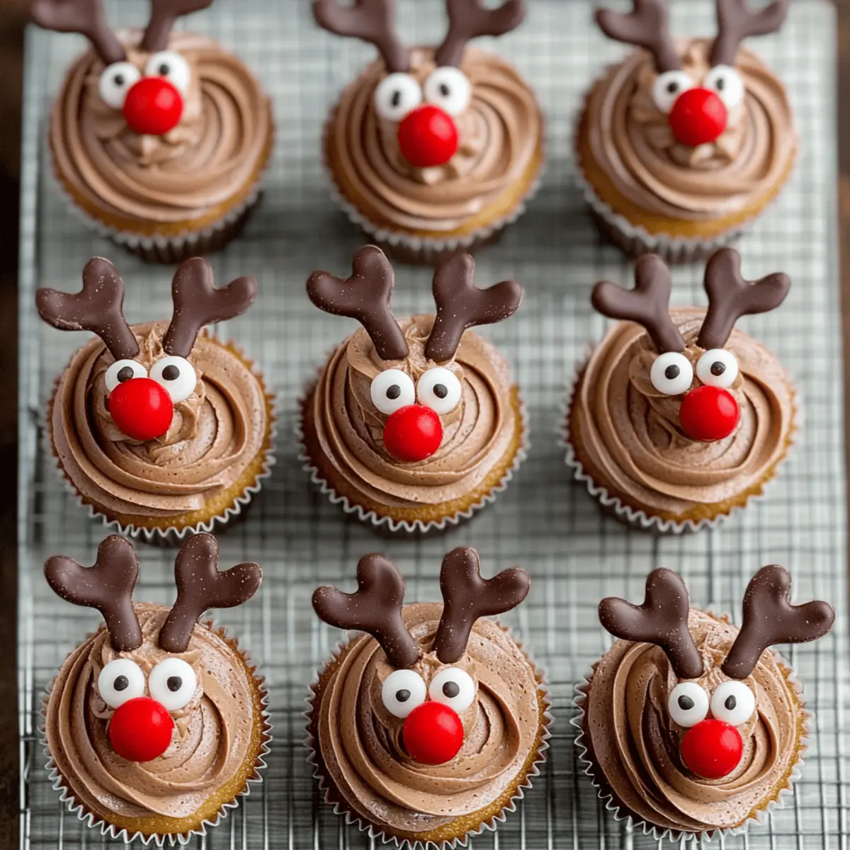 Easy Reindeer Cupcakes