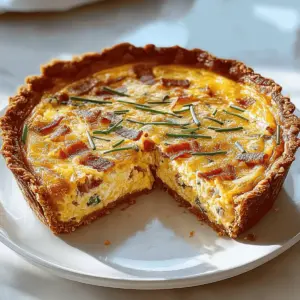 Hash Brown Crust Bacon and Cheddar Quiche