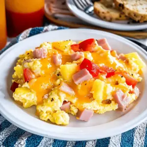 Hawaiian Scrambled Eggs with Cheese