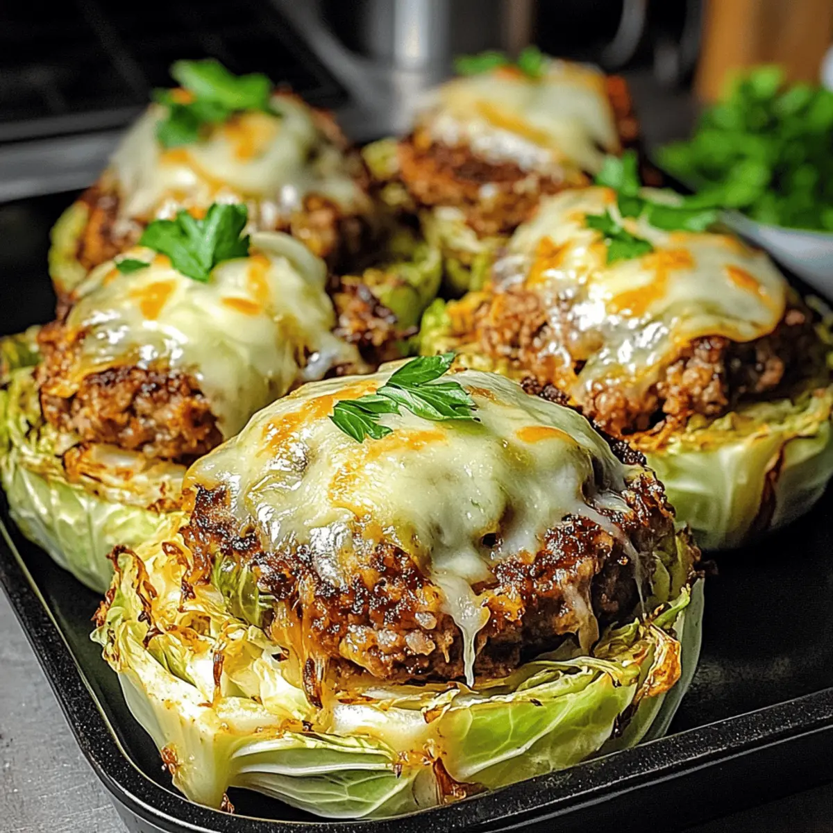 Oven-Baked Cabbage Burgers