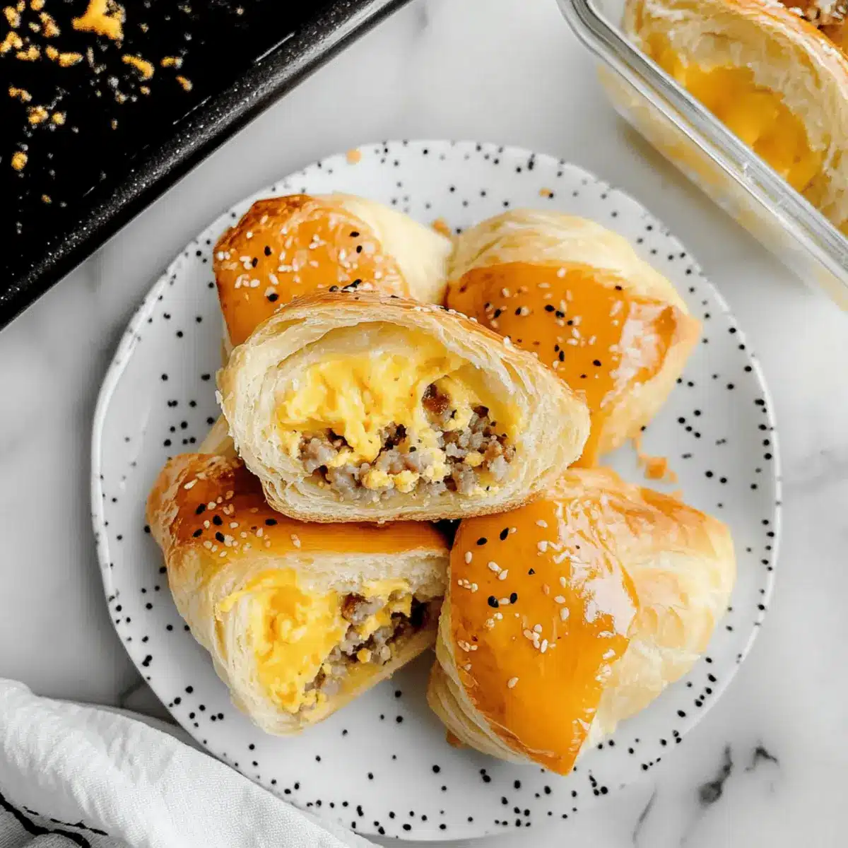 Sausage Egg & Cheese Kolaches: Fluffy Breakfast Awesomeness