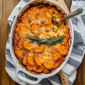 Sweet Potato Gratin with Smoked Gouda and Rosemary