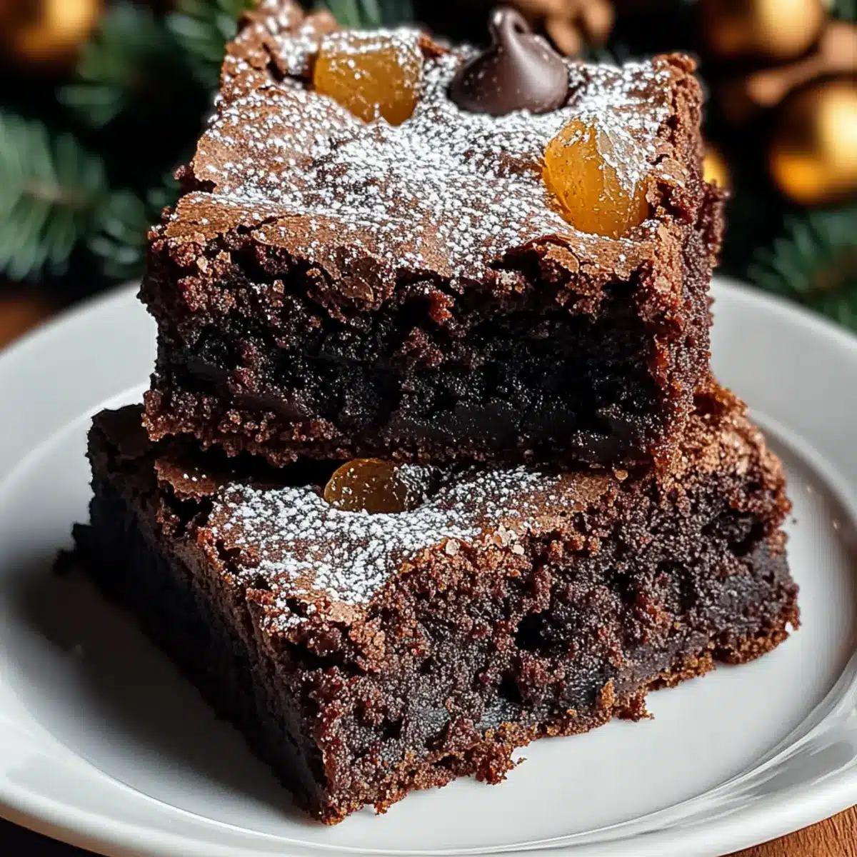 Decadent Spiced Gingerbread Brownies