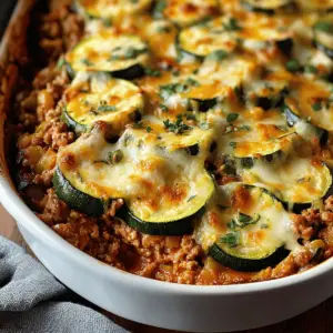 Ground Turkey Zucchini Casserole