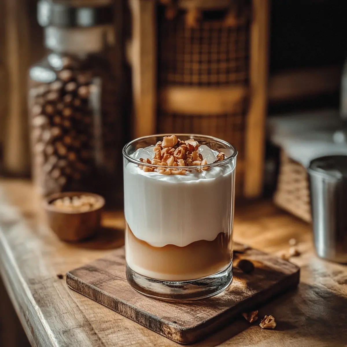Creamy Hazelnut White Russian Cocktail with a Nutty Twist